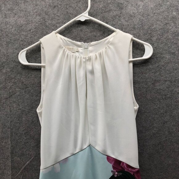 Ted Baker Annile Magnificent Floral Bodycon Dress Size 2 (0) Sleeveless White - Picture 3 of 13